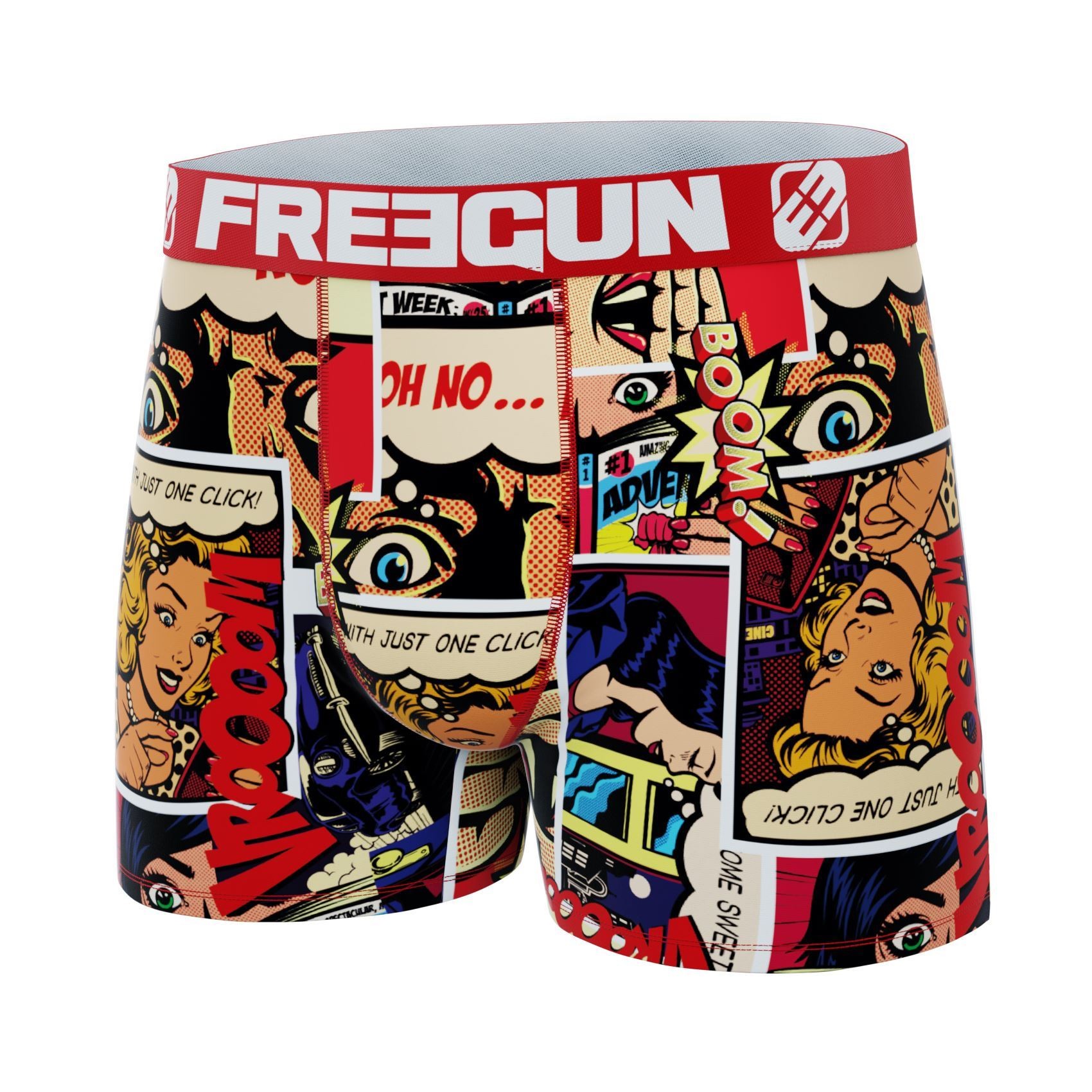 FREEGUN Boxer Microfibre Garçon Pop Art Roy Lichtenstein FREEGUN Boxer Microfibre Garçon Pop Art Roy Lichtenstein