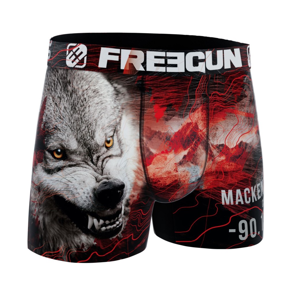 FREEGUN Boxer Homme en Microfibre Loup