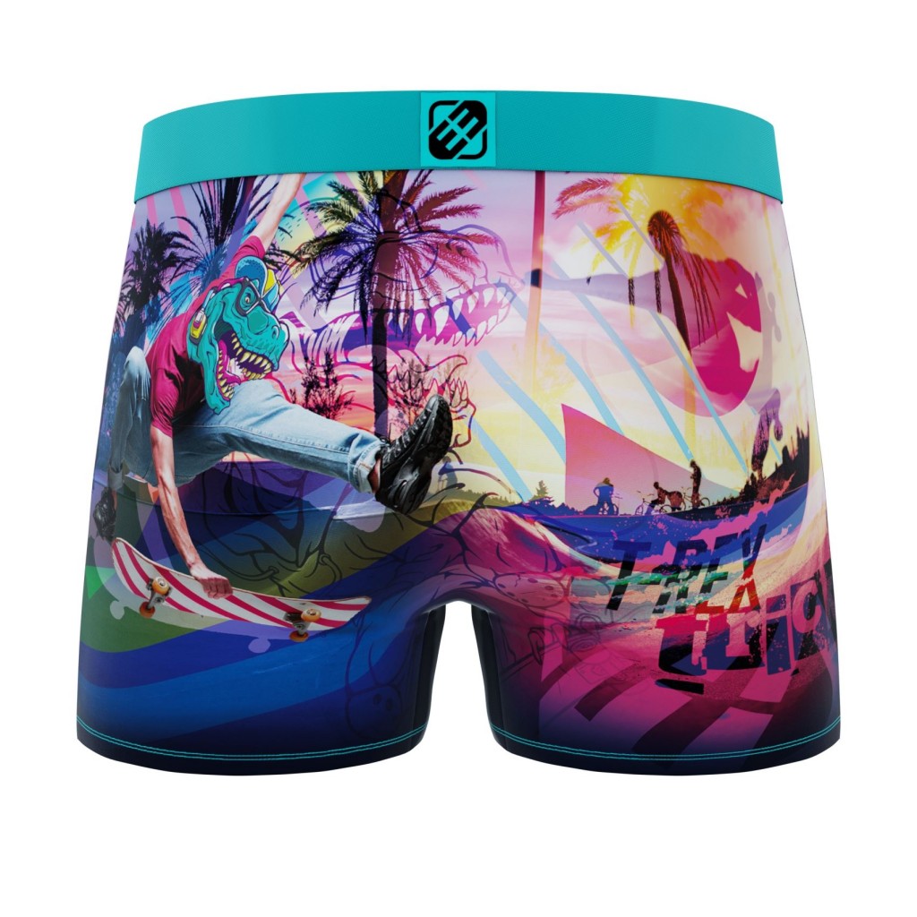 FREEGUN Boxer Microfibre Homme Skate T-rex Trick