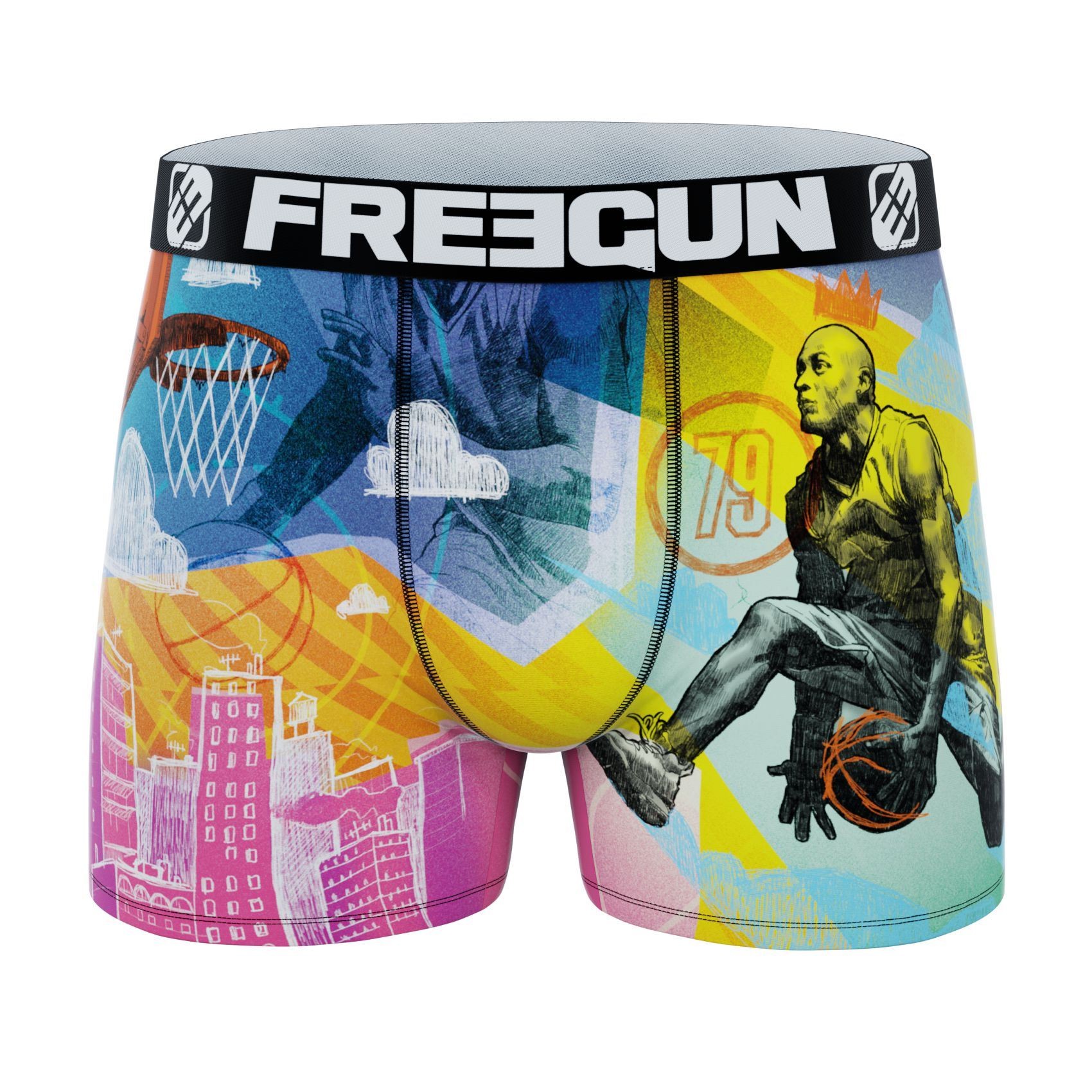 FREEGUN Boxer Homme Coupe du Monde, Caleçon Homme Stretch et