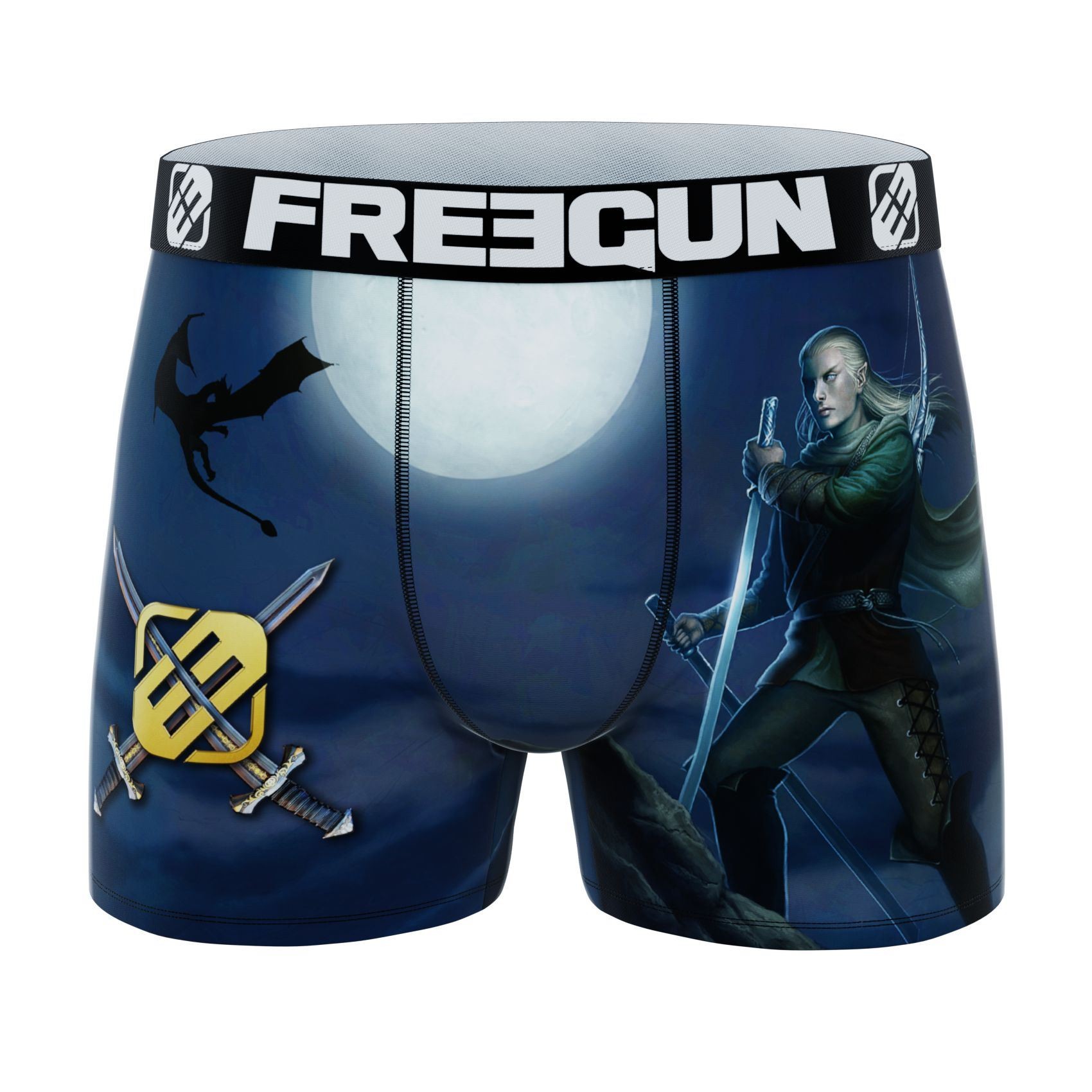 FREEGUN Boxer Homme Heroic Fantasy, Caleçon Homme, Elf