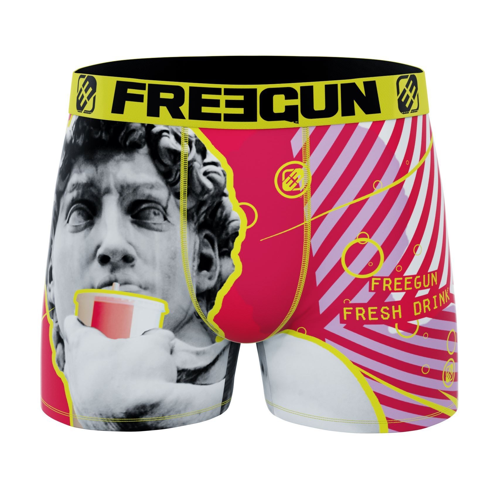 FREEGUN Boxer Microfibre Homme Statue Drink