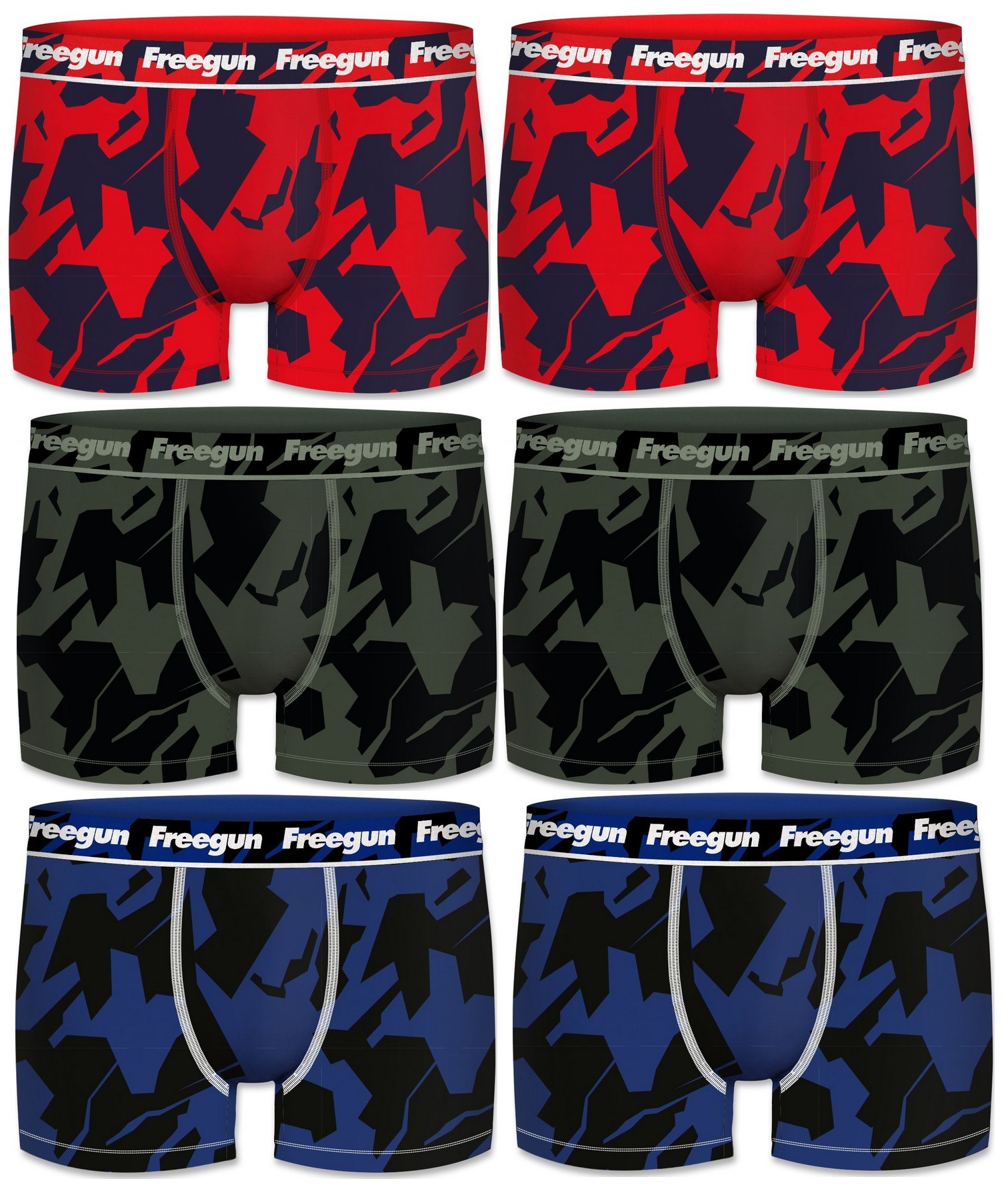 FREEGUN Lot de 6 Boxers...