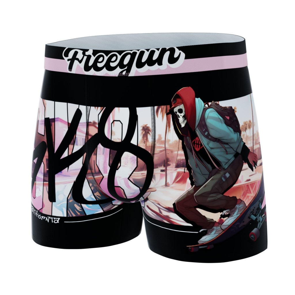 FREEGUN Boxer Microfibre Homme Skate