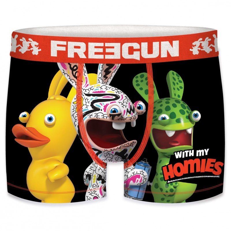 Homies Boxer FREEGUN Boxer Homme Lapins Crétins Homies