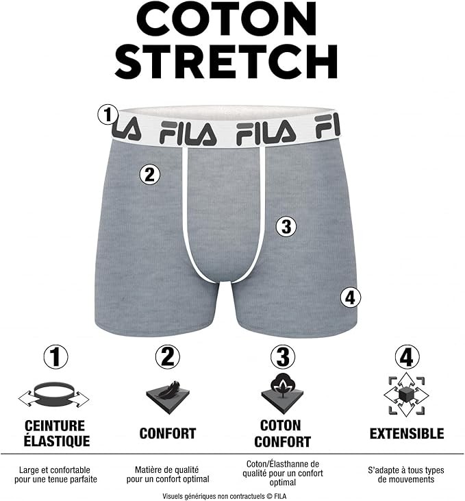 boxer homme par lot de 2 | Taille S, M, L et XL