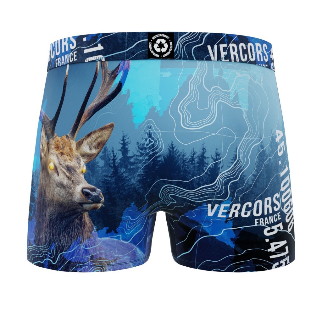 FREEGUN Boxer Homme en Microfibre Recyclé Thème Animaux Renne 22