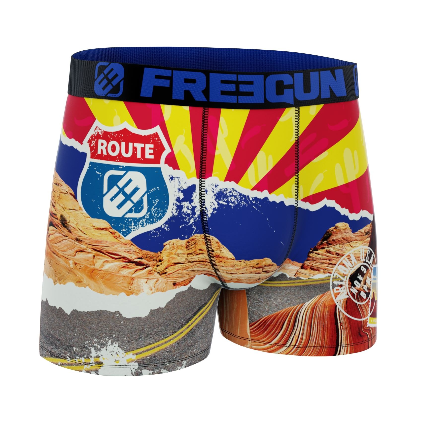 FREEGUN Boxer Microfibre Garçon Arizona Route 66 FREEGUN Boxer Microfibre Garçon Arizona Route 66