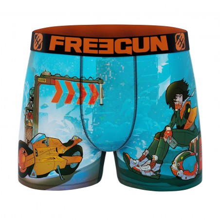 FREEGUN Boxer Microfibre Garçon Cyber Manga Biker