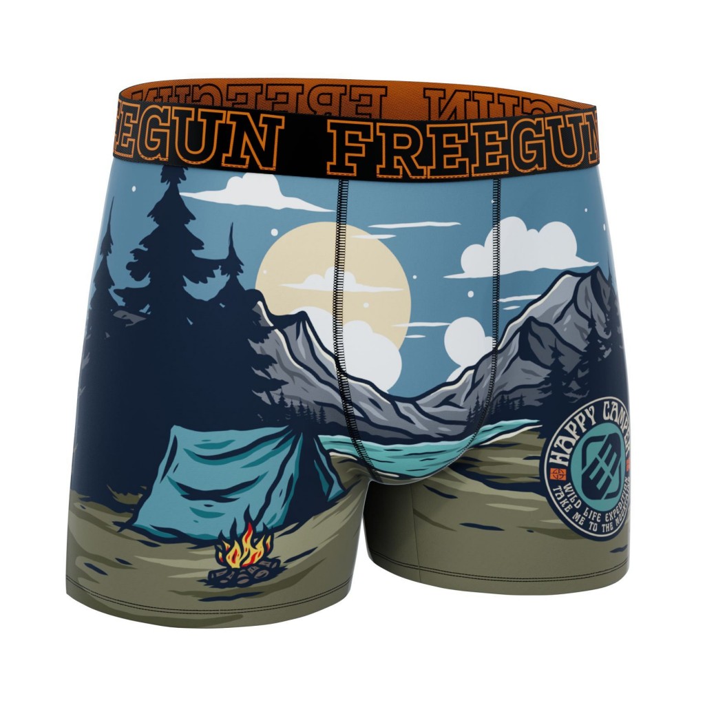 FREEGUN Boxer Homme Montagne Campeur