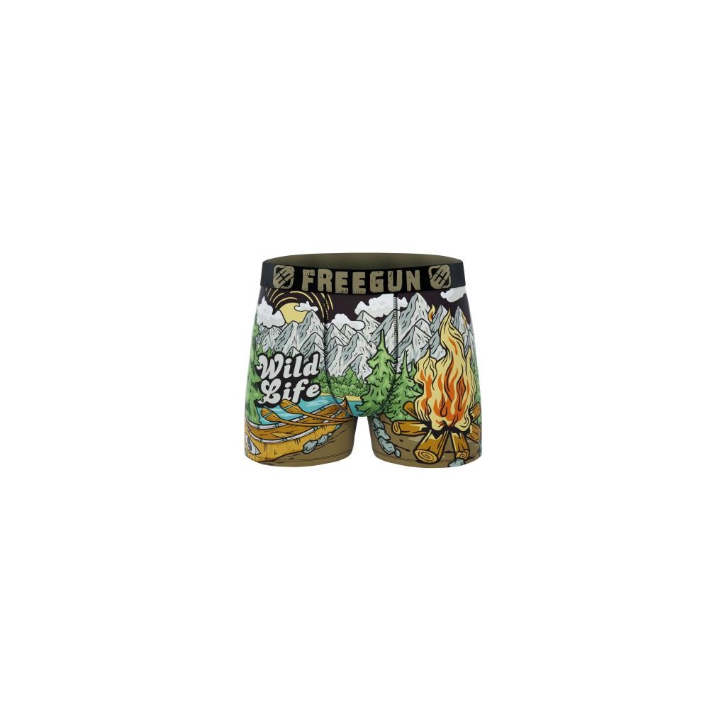 FREEGUN Boxer Homme Wild Life Vie Sauvage Montagne