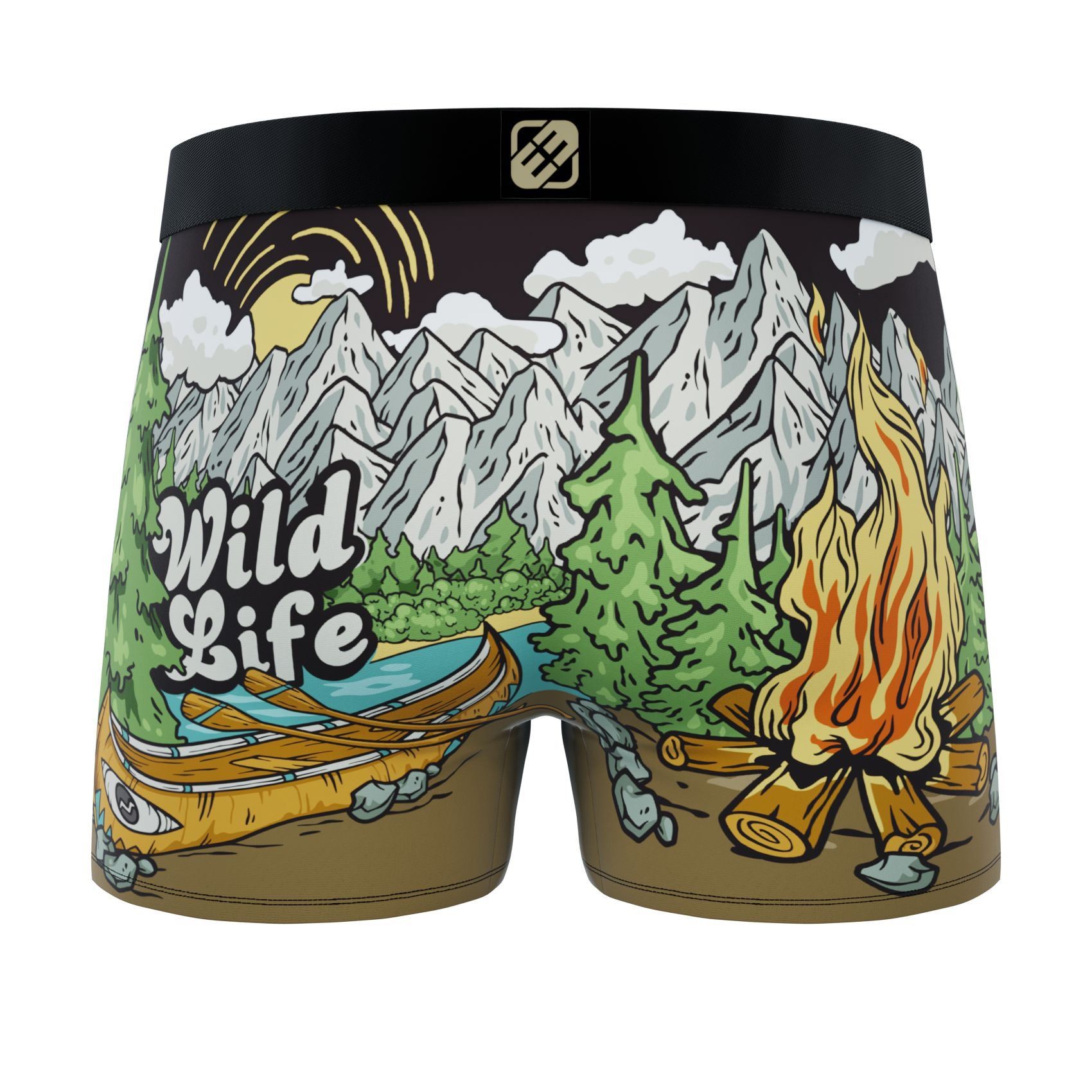 FREEGUN Boxer Homme Wild Life Vie Sauvage Montagne