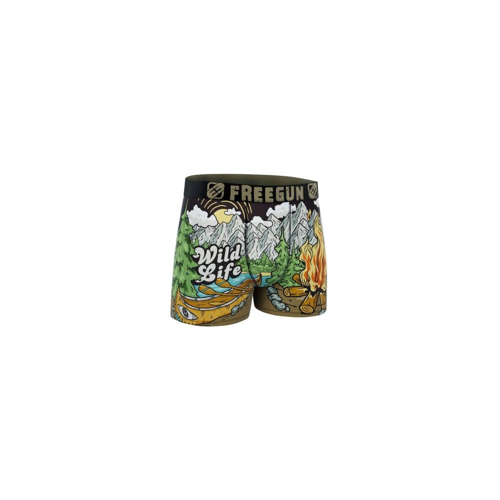 FREEGUN Boxer Homme Wild Life Vie Sauvage Montagne