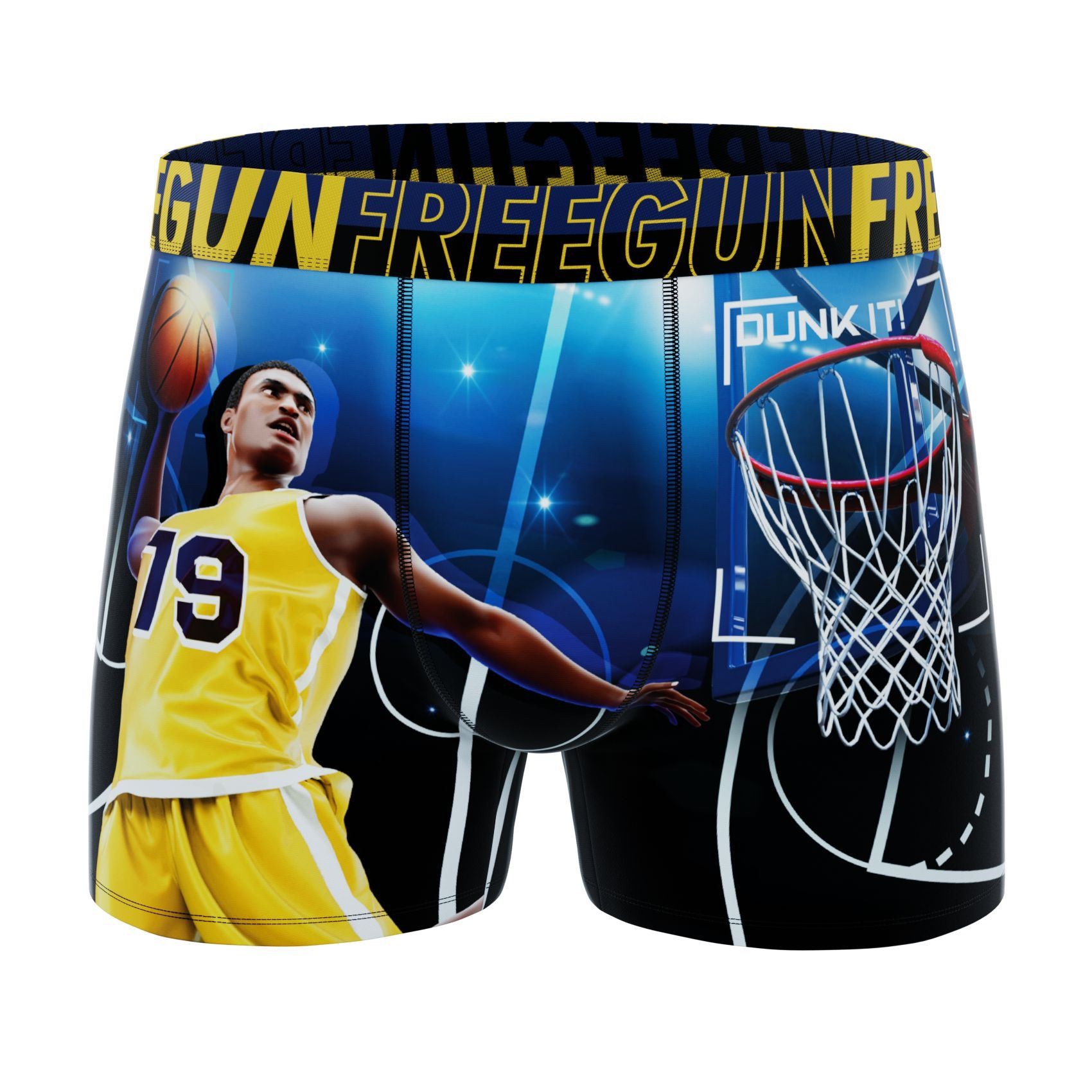 FREEGUN Boxer Microfibre Garçon Joueur de Basket Ball