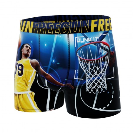 FREEGUN Boxer Microfibre Garçon Joueur de Basket Ball