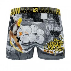 FREEGUN Boxer Microfibre Garçon Skate Graffiti