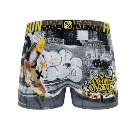 FREEGUN Boxer Microfibre Garçon Skate Graffiti