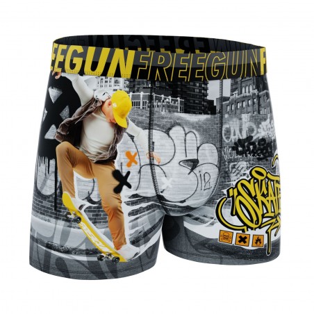 FREEGUN Boxer Microfibre Garçon Skate Graffiti