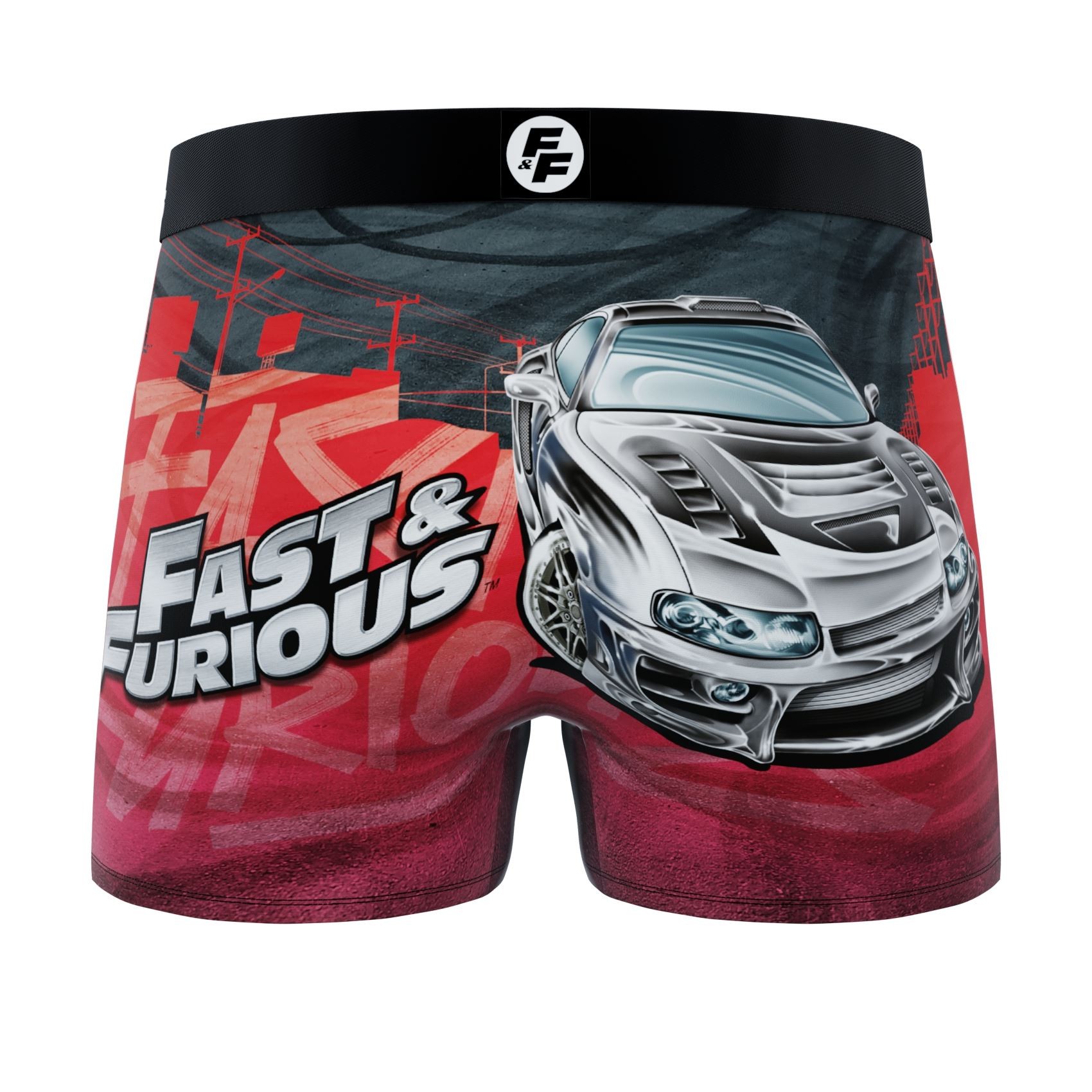 FREEGUN Boxer Homme Caleçon Homme Fast & Furious Voiture Grise FREEGUN Boxer Homme Caleçon Homme Fast & Furious Voiture Grise