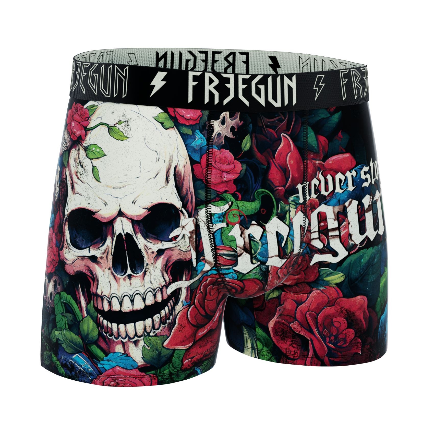 FREEGUN Boxer Microfibre Tête de mort Crâne FREEGUN Boxer Microfibre Tête de mort Crâne