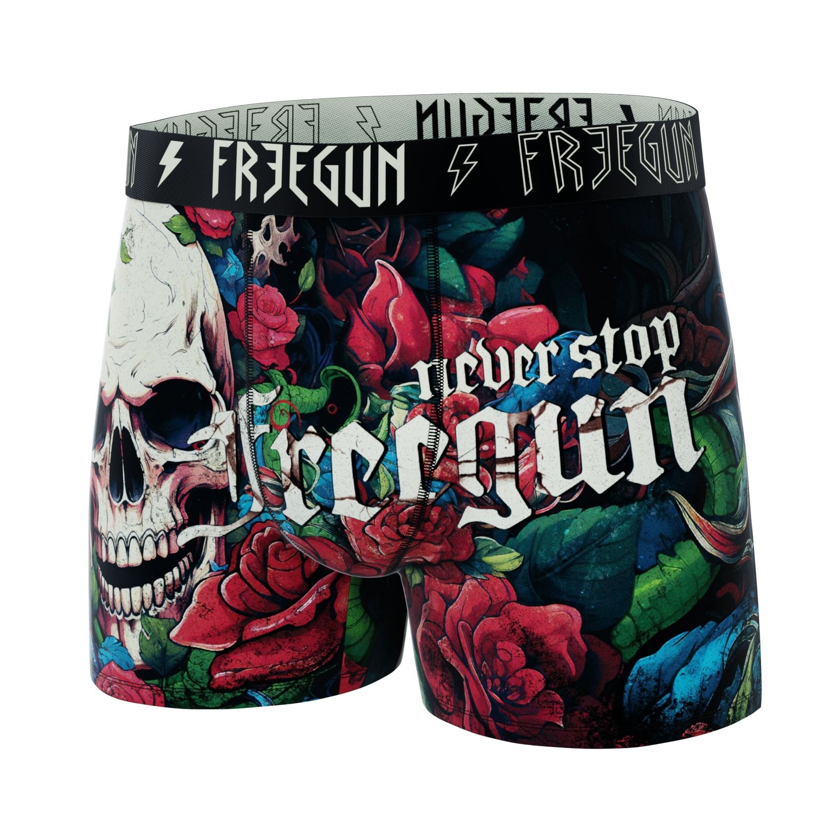 FREEGUN Boxer Microfibre Tête de mort Crâne FREEGUN Boxer Microfibre Tête de mort Crâne