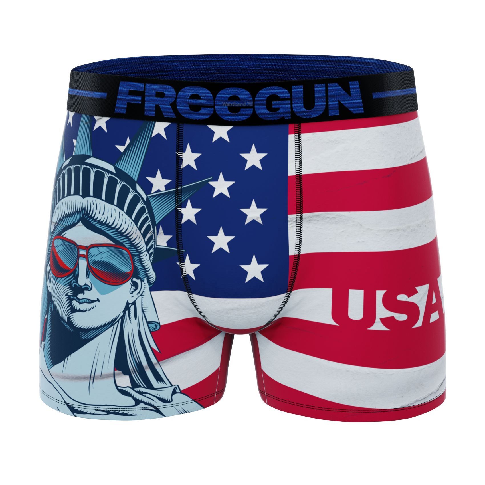 FREEGUN Boxer Microfibre Garçon Usa Statue de la Liberté