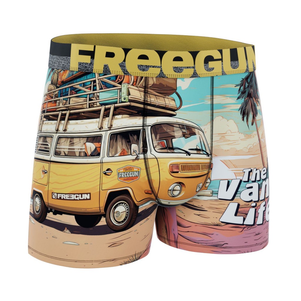 FREEGUN Boxer Homme Caleçon Summer Van