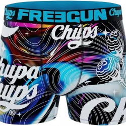 FREEGUN Boxer Homme Caleçon Chupa Chups Bleu