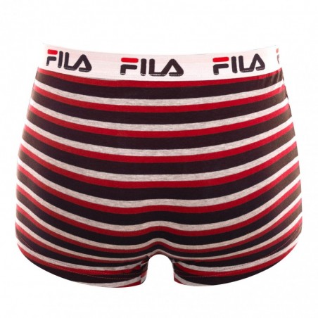 Boxeur homme coton rouge rayé marque Fila