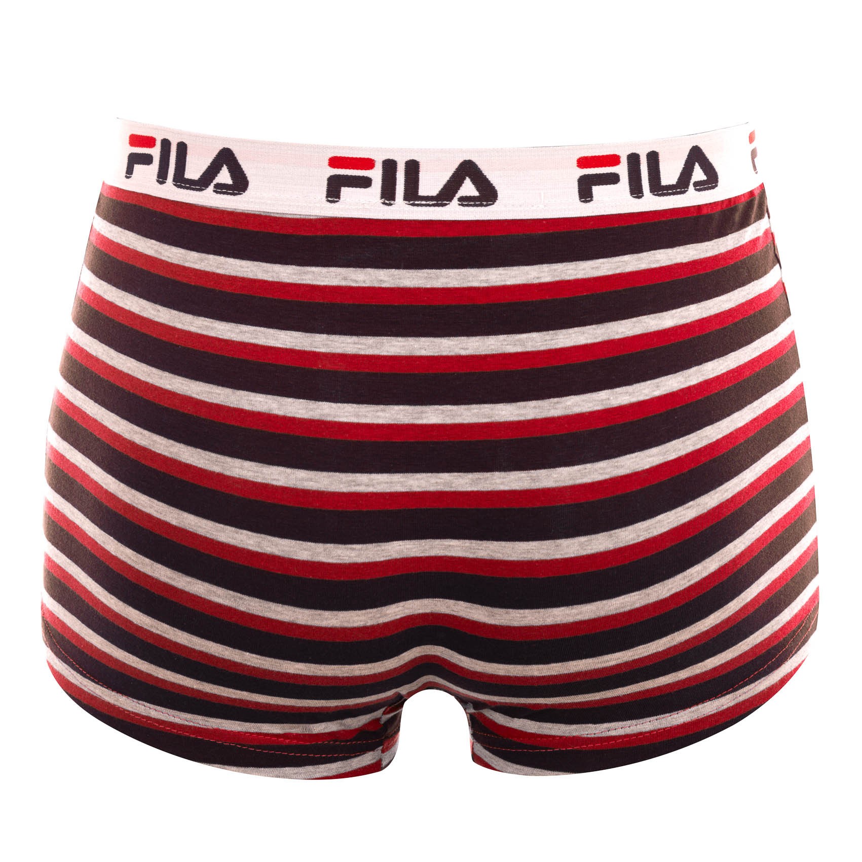 Boxeur homme coton rouge rayé marque Fila