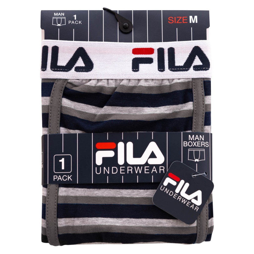 Boxer homme coton motif rayures- FILA