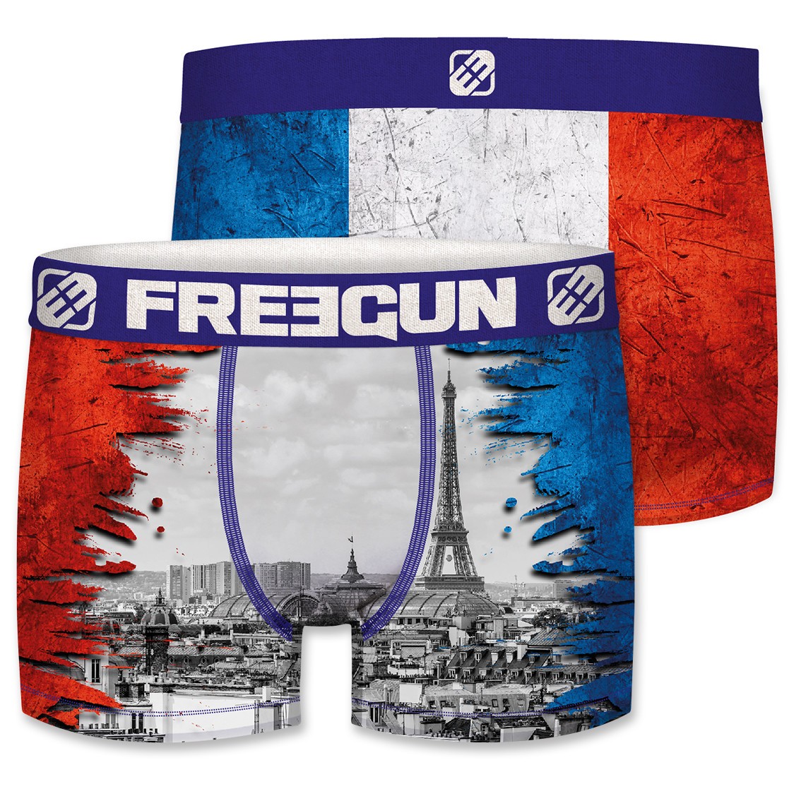 FREEGUN Boxer Microfibre Homme Tour Eiffel FREEGUN Boxer Microfibre Homme Tour Eiffel