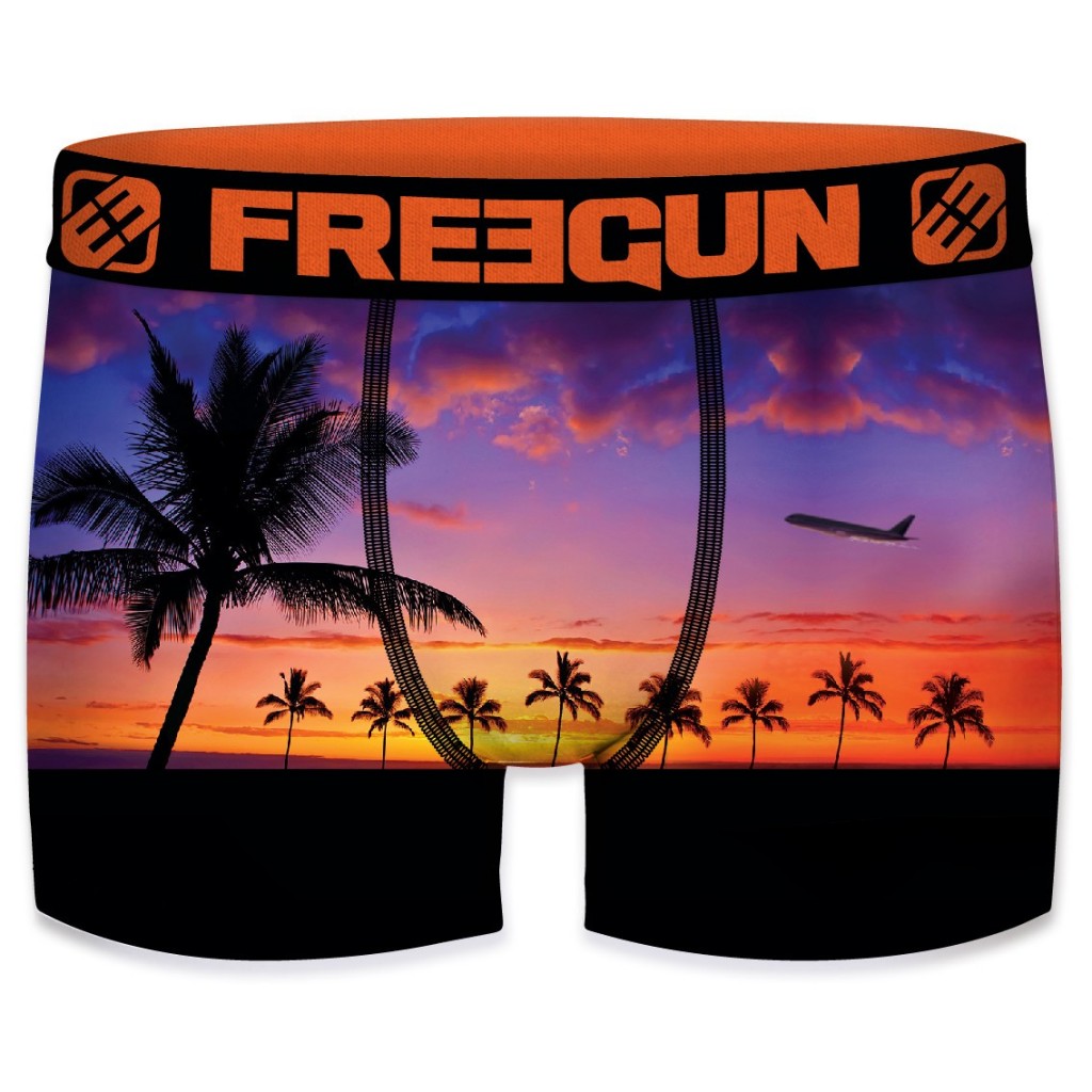Freegun Boxer Microfibre Homme Fgp93 Coucher De Soleil