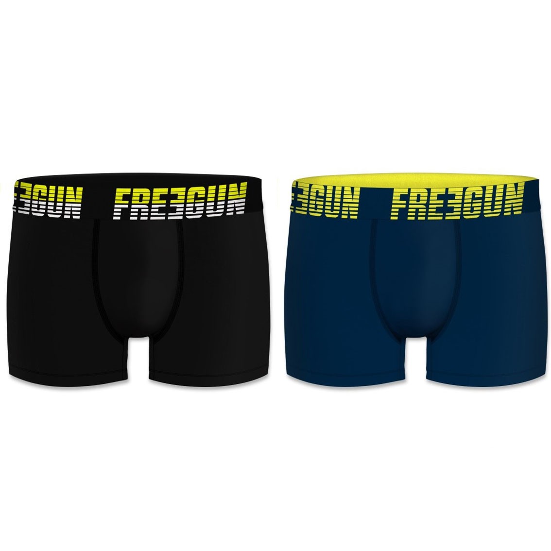 Lot de 2 Boxer Coton Noir bleu
