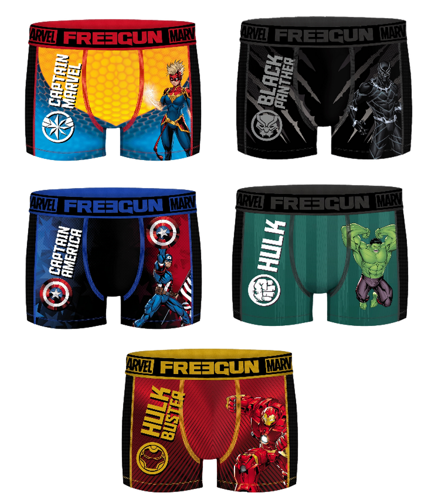 Lot 5 Boxers Homme Freegun...