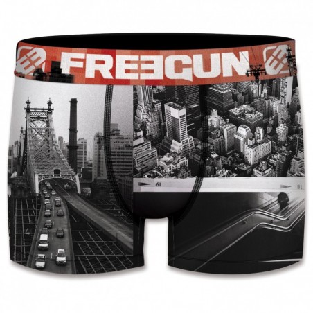 FREEGUN Boxer Homme Confortable, Caleçon Homme, Infroissable,