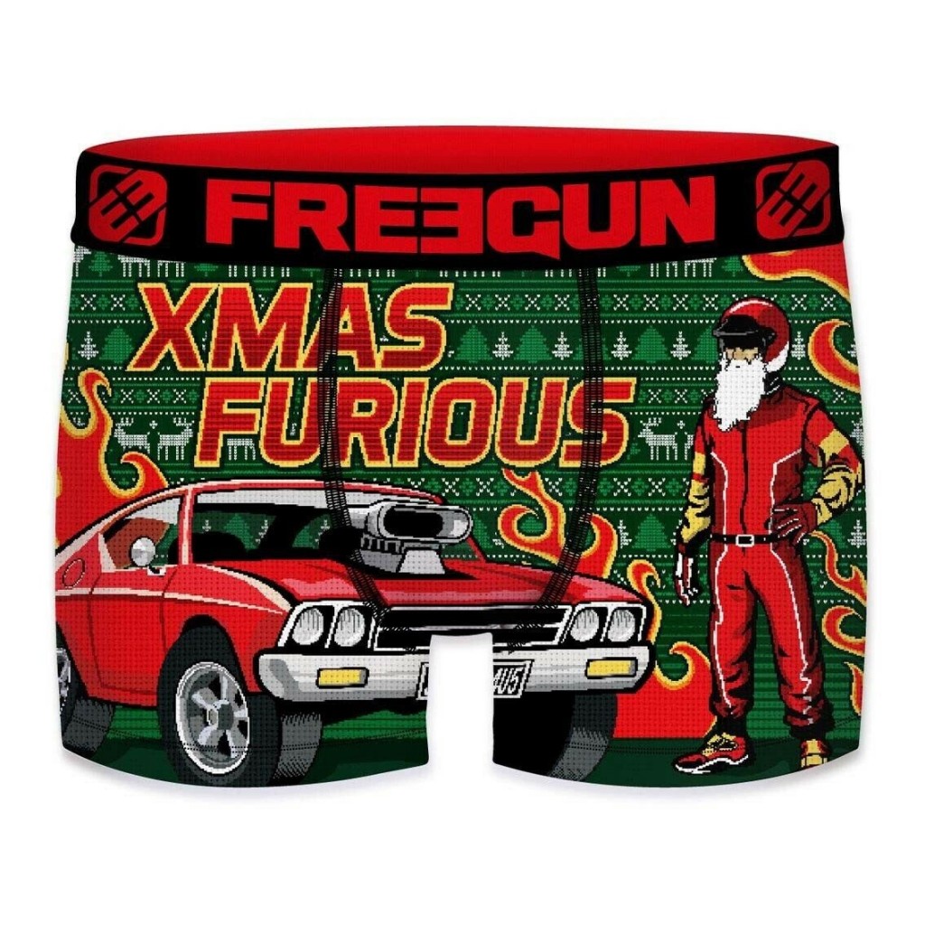 FREEGUN Boxer Enfant Collection de Noël Xmas Furious