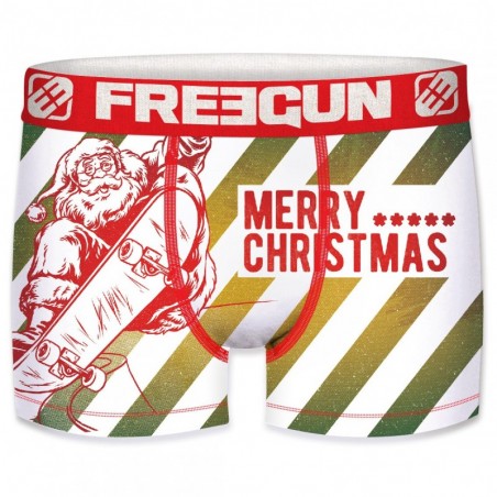 FREEGUN Boxer Enfant Collection de Noël, Père Noël Skate