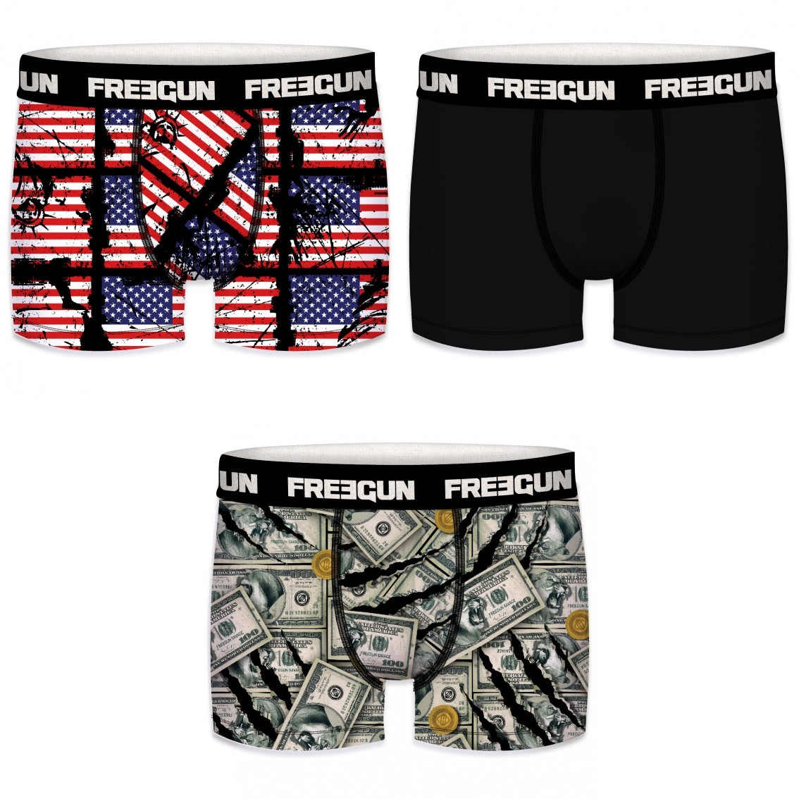 Lot de 3 Boxers Freegun...