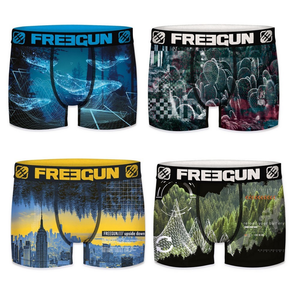 Lot 4 Boxers Garçon Freegun A3