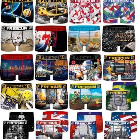 FREEGUN Pack Surprise Boxer Enfant Liberté de Mouvement, Modèle Aléatoire, Doux, Léger et Résistant (Lot de 5)