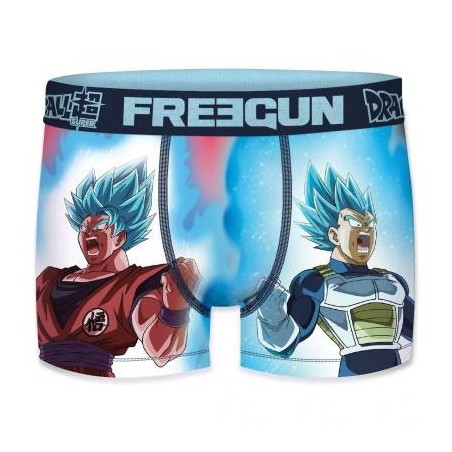 FREEGUN Boxer Homme Goku & Vegeta Saiyan Blue Kaioken
