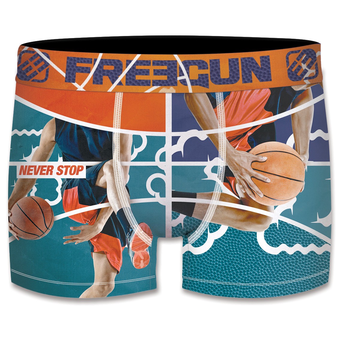 FREEGUN Boxer Garçon Basket
